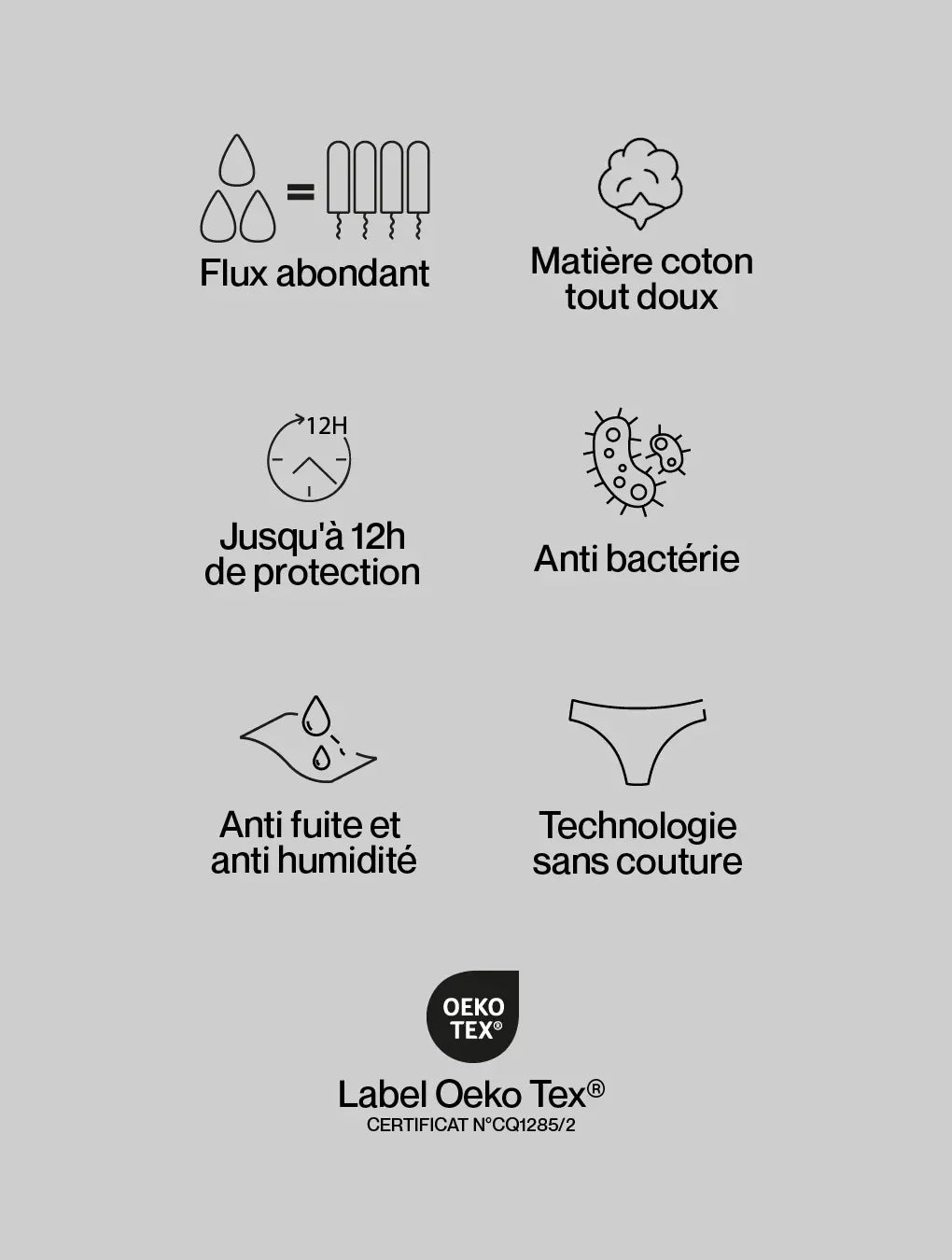 Culotte menstruelle coton Lyra pour ados