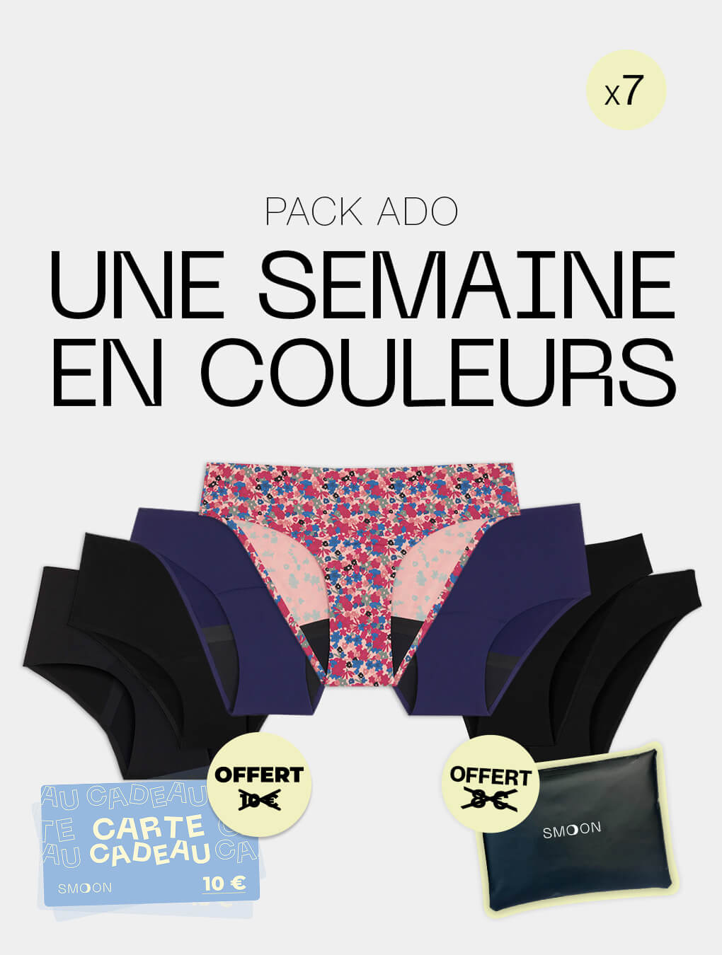 Pack Semainier Ado Flux Moyen à Abondant