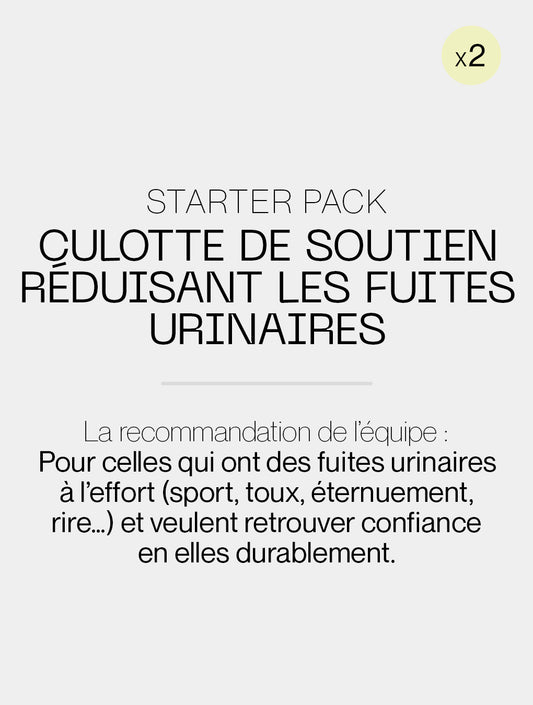 Starter pack- Culotte de soutien réduisant les fuites urinaires- Dispositif médical breveté