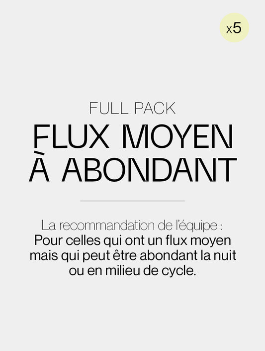 Full pack medium to heavy flow