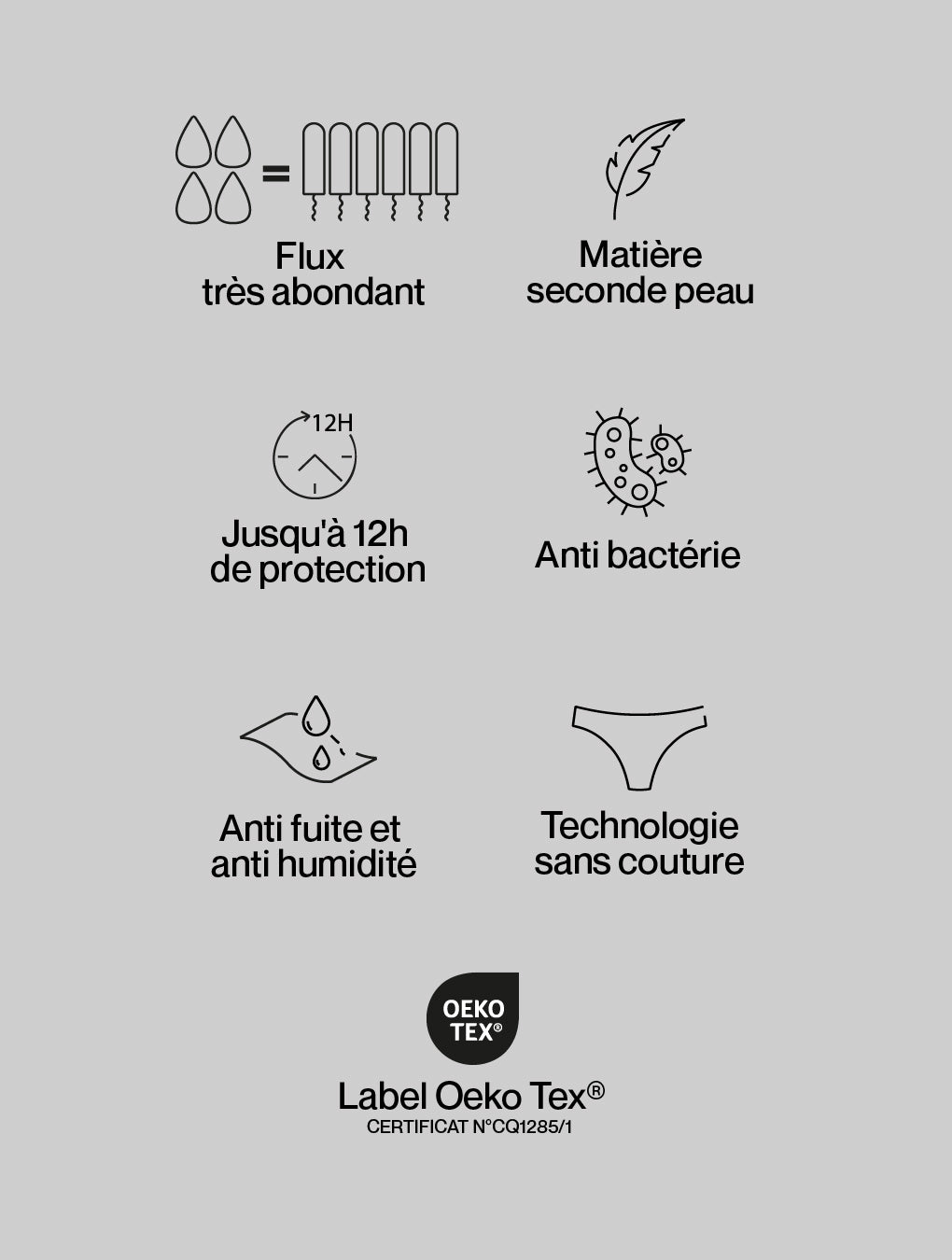 Shorty menstruel Lucina pour ados