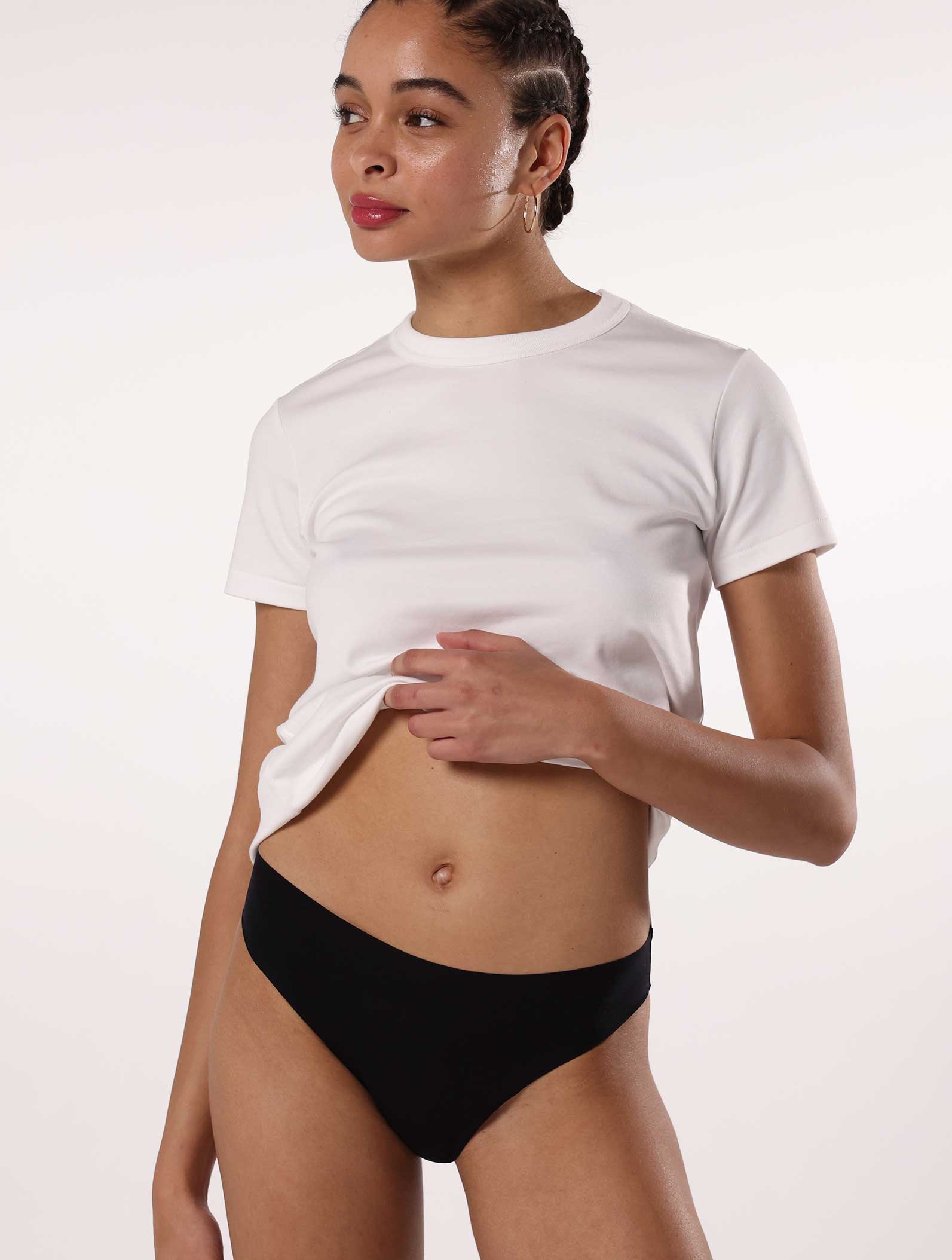 culotte menstruelle portee avant noir