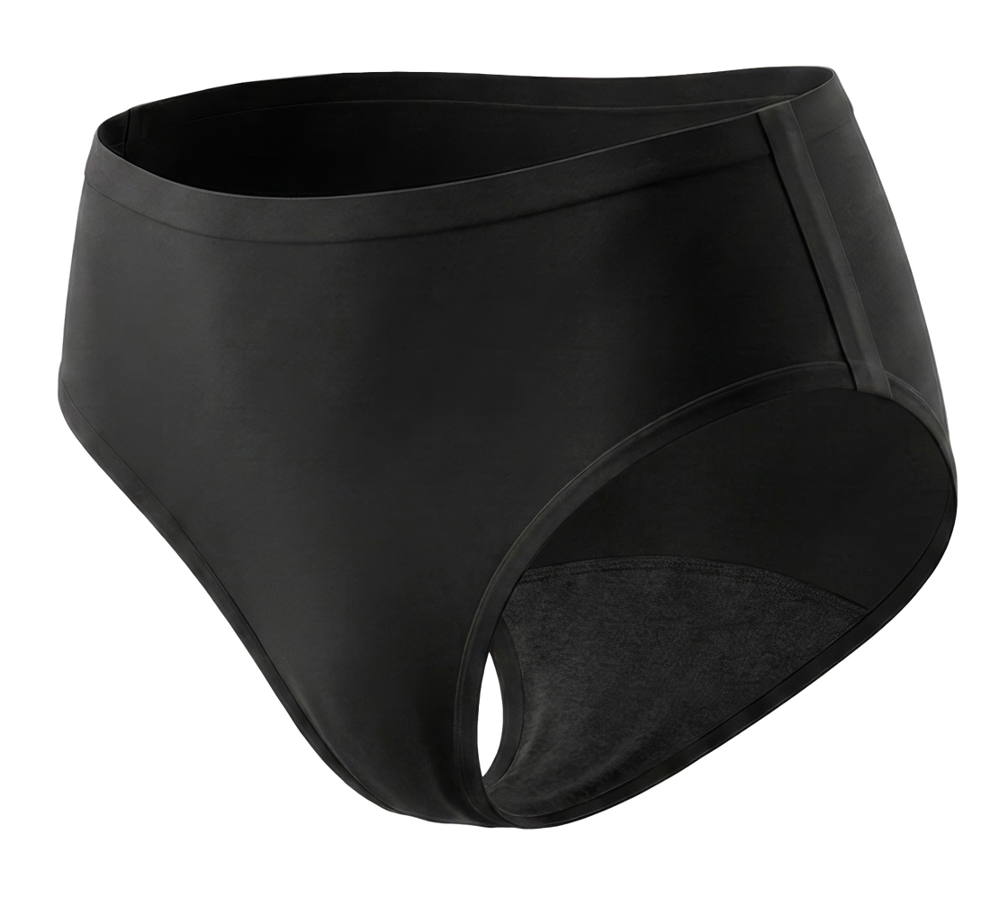 Culotte menstruelle Smoon noire, zone absorbante thermocollée sans couture