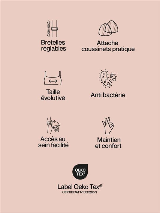 Brassière et coussinets d'allaitement Aphaïa
