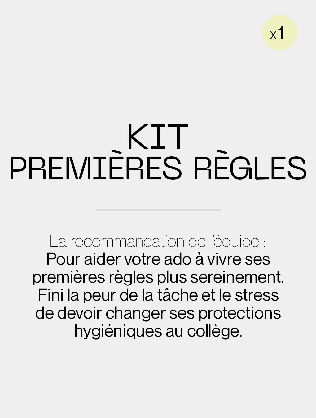 Kit 1ères règles = Une culotte menstruelle Hébé + 1 pochette