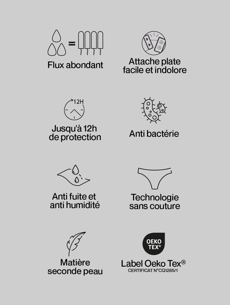 Afneembare menstruatie slip Héméra - Zwaar bloedverlies