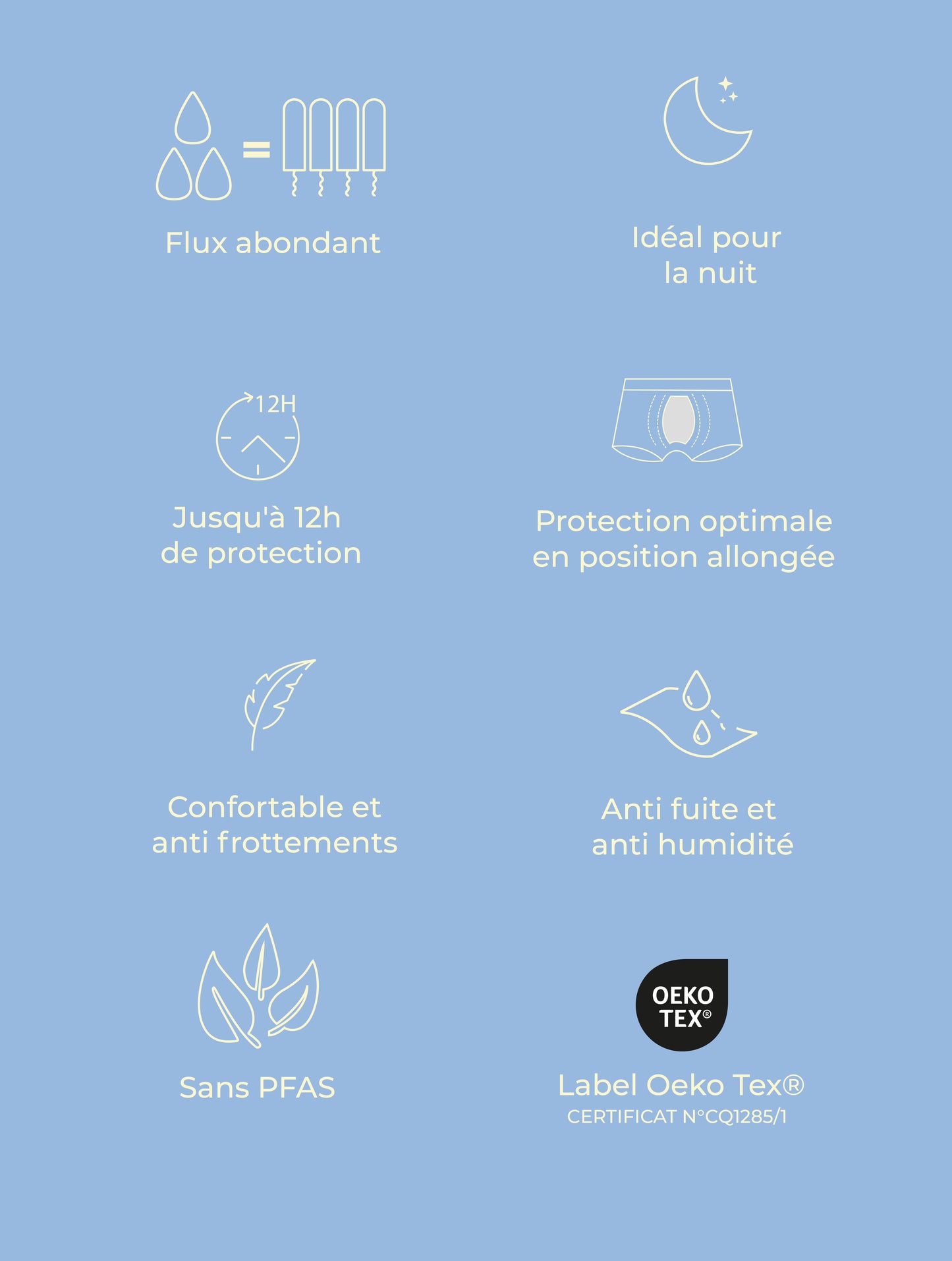 Boxer menstruel Érato pour ados