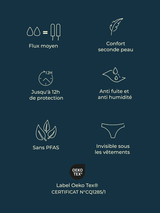 Culotte menstruelle Hébé pour ados