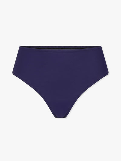 Braga de baño menstrual de talle alto Hydriades para adolescentes — Azul marino