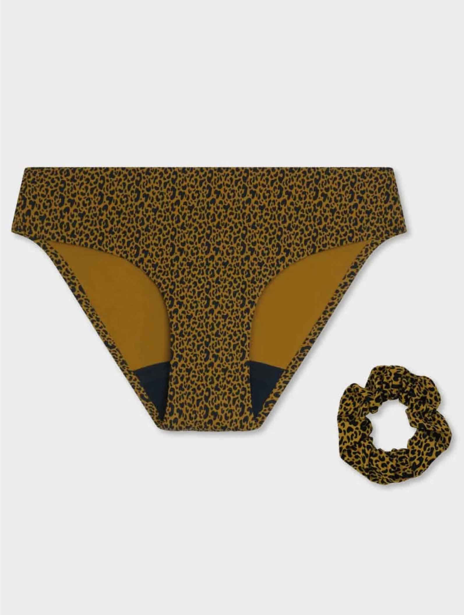 Culotte menstruelle microfibre Séléné léopard + chouchou OFFERT