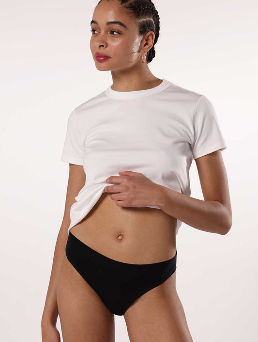 culotte menstruelle portee avant noir