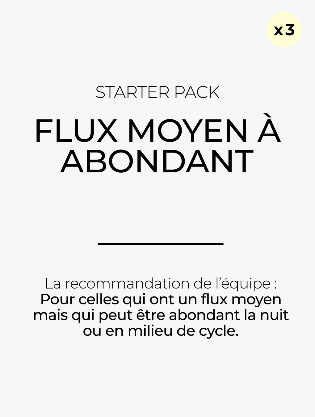 Starter pack flux moyen à abondant