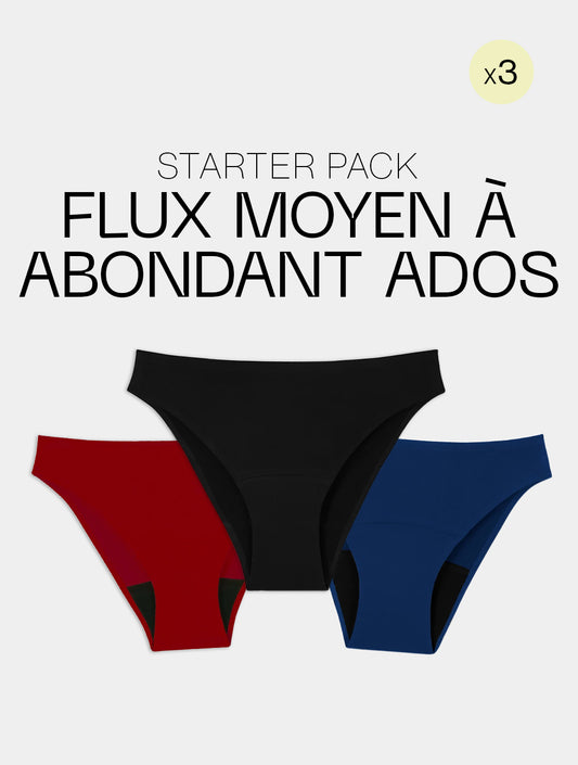 Starter pack medium to heavy flow panties