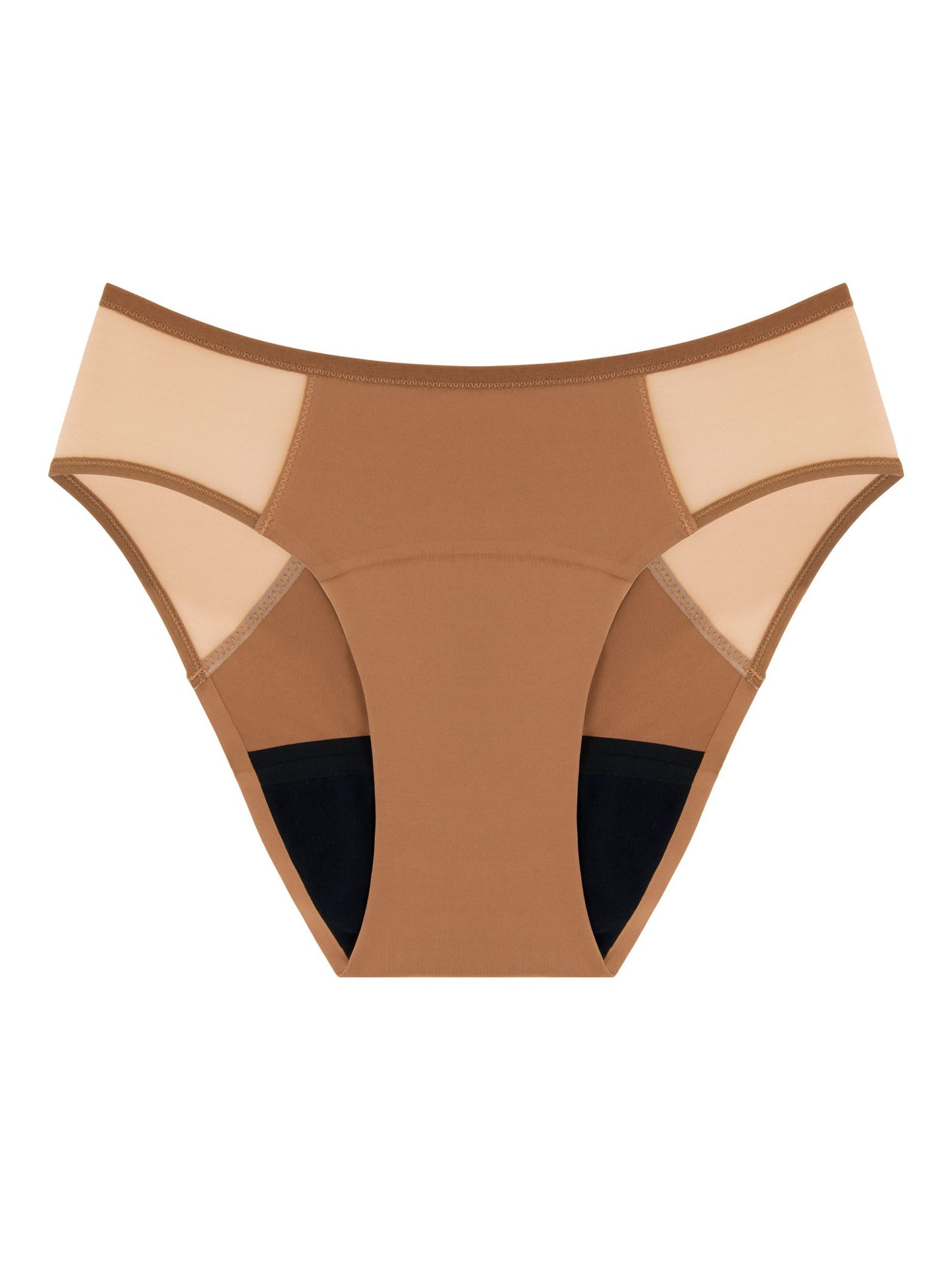 Culotte menstruelle Artémis Tulle nude, flux abondant, tulle sur les hanches