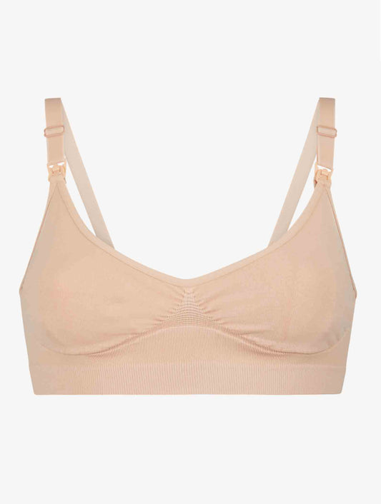 Pack of 2 Padded Bras in Stretch Cotton, Maternity & Nursing Special - rose  beige, Maternity