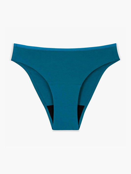 Green cotton panties front view unworn