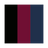 Schwarz - Karminrot- Nachtblau
